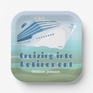 Pensioenpartij Cruising in pensioen nautisch Papieren Bordje