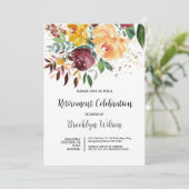 Pensioenpartij Elegant Chic Floral Kaart (Staand voorkant)