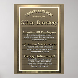 Pensioenpartij Golden Handshake Poster