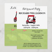 Pensioenpartij Golf Party Kaart (Voorkant / Achterkant)