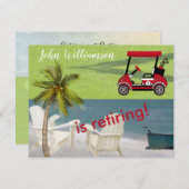 Pensioenpartij Golf Thema Aankondiging (Voorkant / Achterkant)