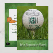 Pensioenpartij Golf-thema Kaart (Voorkant / Achterkant)