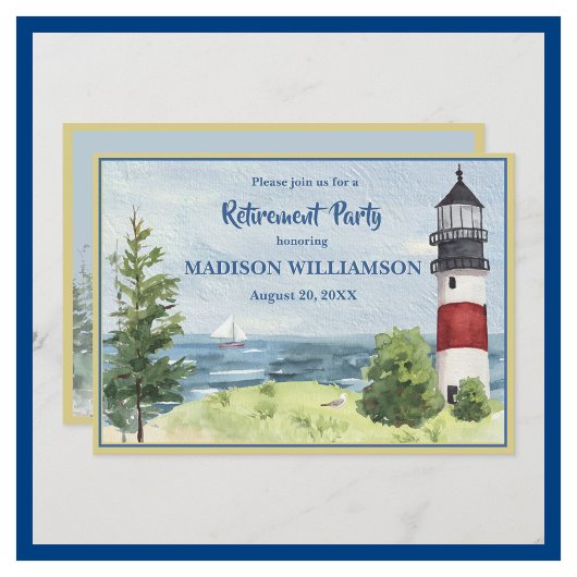 Pensioenpartij Kustvuurtoren Water Aankondiging