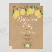 Pensioenpartij Lemons Rustic Kraft Kaart (Voorkant / Achterkant)