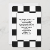 Pensioenpartij met oude auto kaart (Achterkant)