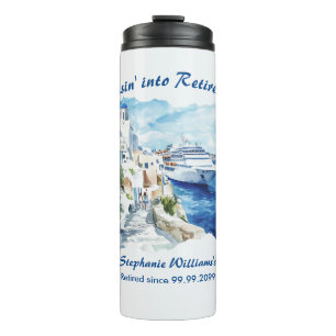 Pensioenpartij op cruisebestemming Griekenland Thermosbeker