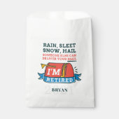 Pensioenpartij postpostale werknemers in ruste bedankzakje (Voorkant)