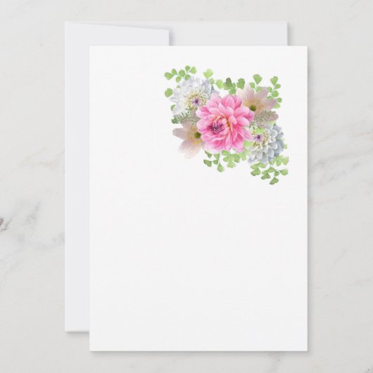 Pensioenpartij roze gouduitnodiging kaart (Achterkant)