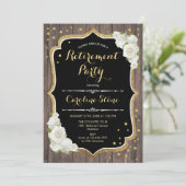 Pensioenpartij - Rustige houtwitte rozen Kaart (Staand voorkant)