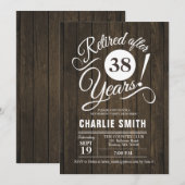 Pensioenpartij - Rustisch Hout White Kaart (Voorkant / Achterkant)