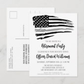 Pensioenpartij voor de correctiefunctionaris aankondigingskaart (Voorkant / Achterkant)