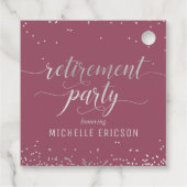 Pensioenpartij voor Label Elegant Silver, Roze (Achterkant)