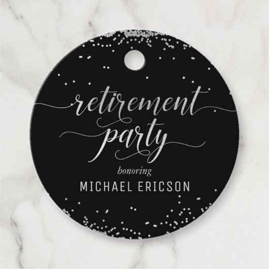 Pensioenpartij voor Label Elegant Silver, zwart (Voorkant)