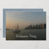 Pensioenpartij-Zeilboot in de haven Kaart (Voorkant / Achterkant)