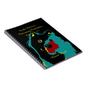 Pensioenpartijtenboek, naam, Blauwgroen hond-spira Notitieboek (Rechterzijde)