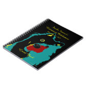 Pensioenpartijtenboek, naam, Blauwgroen hond-spira Notitieboek (Linkerzijde)