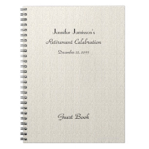 Pensioenpartijtenboekje, Faux Textured Burlap Notitieboek