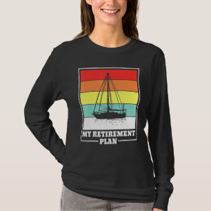Pensioenpensioen boot Zeilboot T-shirt