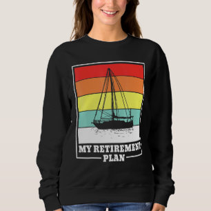 Pensioenpensioen boot Zeilboot Trui