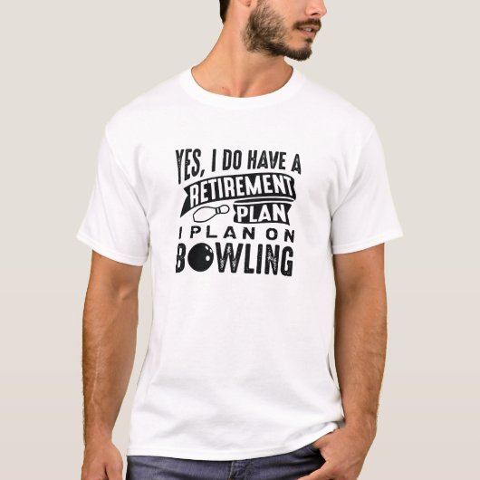 Pensioenplan Bowling T-shirt (Voorkant)