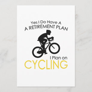 Pensioenplan Funny Bicycle Cycling Riding Gift Kaart