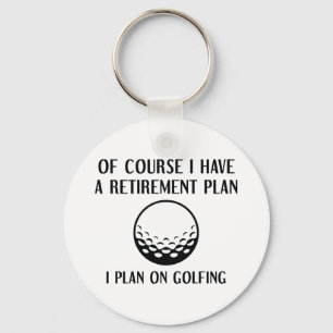 Pensioenplan Golfing Sleutelhanger