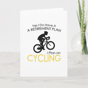 Pensioenplan Grappig Fietsen Rijcadeau Feestdagen Kaart