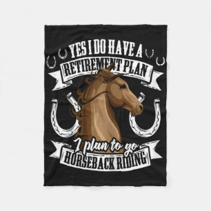 Pensioenplan Grappig Paardrijden Paardrijden Paard Fleece Deken