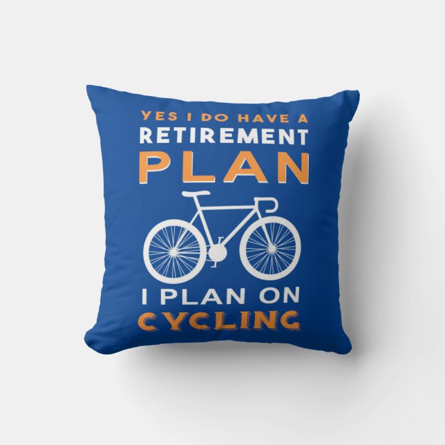 Pensioenplan I voor fietsen Kussen (Voorkant)