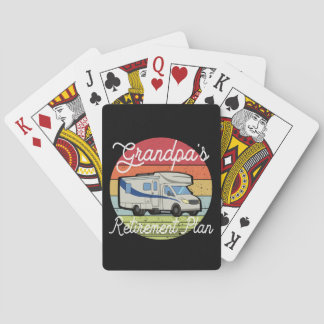 Pensioenplan RV Grandpa - Camping Gift T-Shir Pokerkaarten