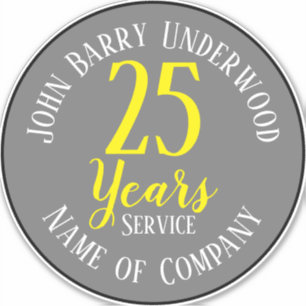 Pensioenprijs met naam & bedrijf sticker