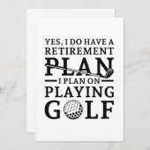 Pensioenregeling Golf Bedankkaart (Voorkant / Achterkant)