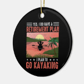Pensioenregeling Kayaking Keramisch Ornament (Links)