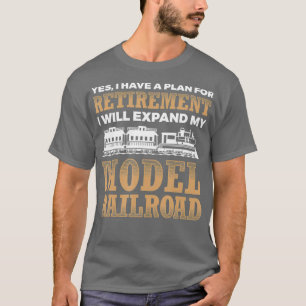Pensioenregeling Model Spoorwegtreinen Locomotief T-shirt