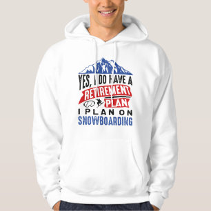 Pensioenregeling Snowboarding Hoodie