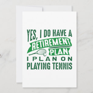 Pensioenregeling Tennis Bedankkaart
