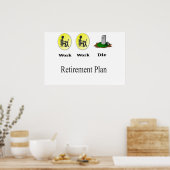 Pensioenregeling: werk, werk, dat Poster (Keuken)
