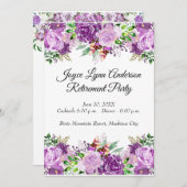 Pensioentabel Programma Paarse Floral (Voorkant / Achterkant)