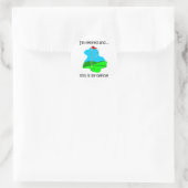 Pensioenuitkering humor voor golfers ronde sticker (Tas)