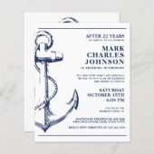 Pensioenuitkering Nautical Anchor Navy (Voorkant / Achterkant)