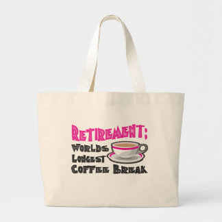 Pensioenuitkering (roze) grote tote bag