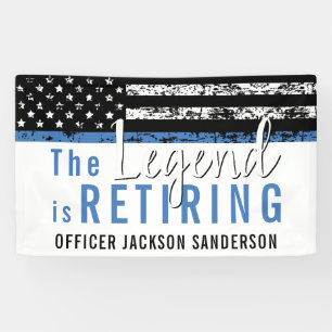 Pensioenuitkering van politie Thin Blue Line Ameri Spandoek