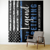 Pensioenuitkering van politie Thin Blue Line Ameri Wandkleed (In situ)