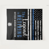 Pensioenuitkering van politie Thin Blue Line Ameri Wandkleed (Voorkant (horizontaal))