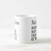 Pensioenuitkering voor een verpleegster koffiemok (Center)