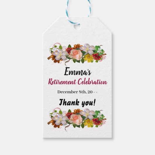 Pensioenviering Label Cadeaulabel (Voorkant)