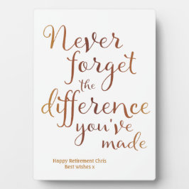 Pensioenwaardering Vergeet nooit Fotoplaat