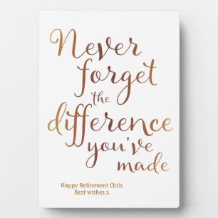 Pensioenwaardering Vergeet nooit Fotoplaat