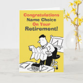 Pensionering architect kaart (Gele Bloem)