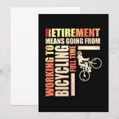 Pensionering betekent fietsen kaart (Voorkant / Achterkant)